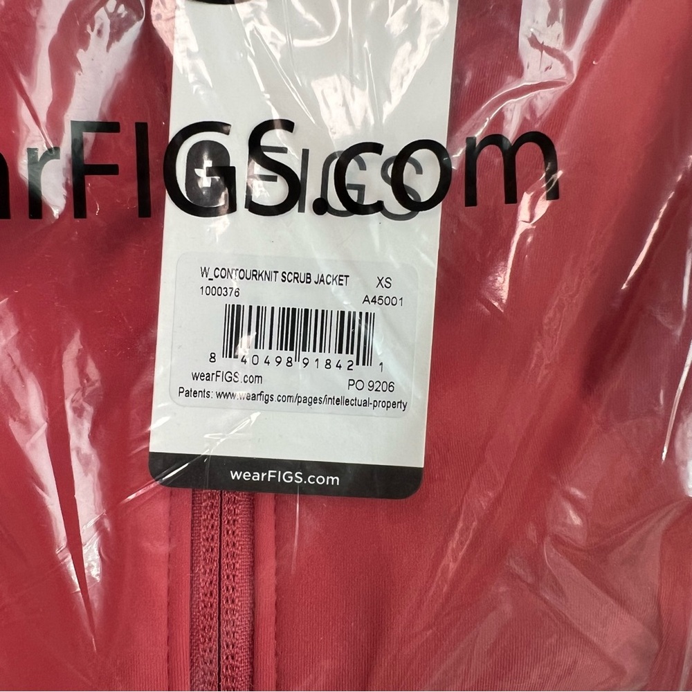 Pulmonary Pink Figs Contourknit Scrub Jacket - Picture 3 of 3